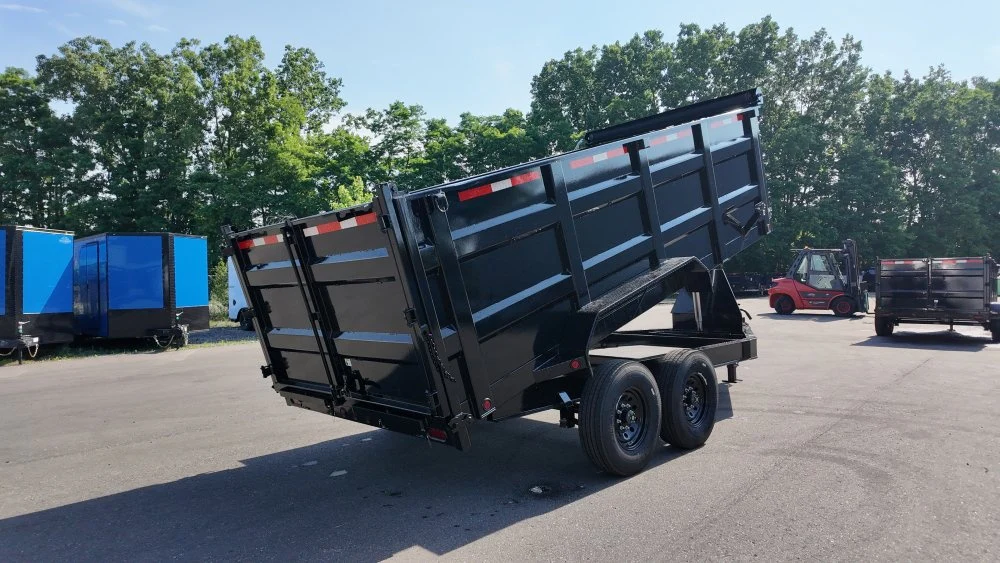83"x16' Bumper Pull Dump Trailer 48" Sides - 16k GVWR - Telescopic Lift 047578 - Image 6