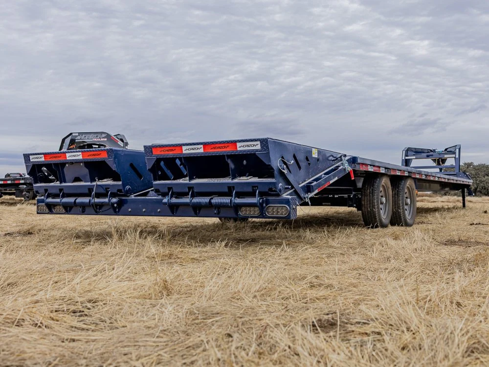 40' Horizon FTZ Gooseneck Hotshot Non-CDL Deckover Trailer Mega Ramps - (2) 7k Axles 014978 - Image 3