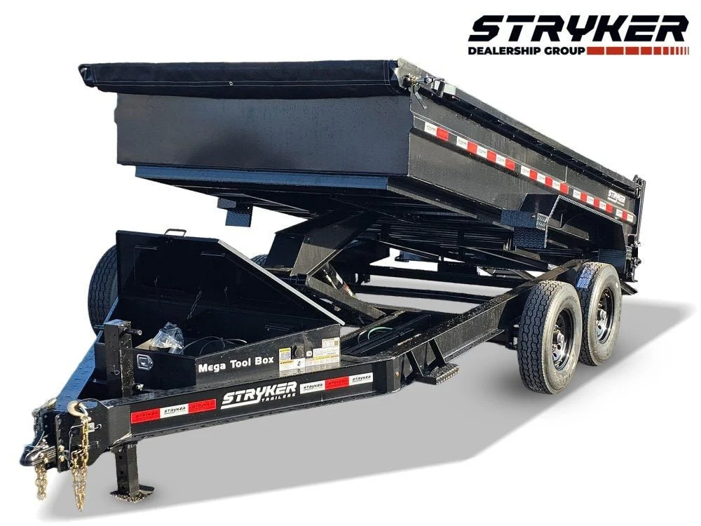 14' Stryker SDT Bumper Pull Dump Trailer 24" Side Walls - (2) 7k Axles 003779
