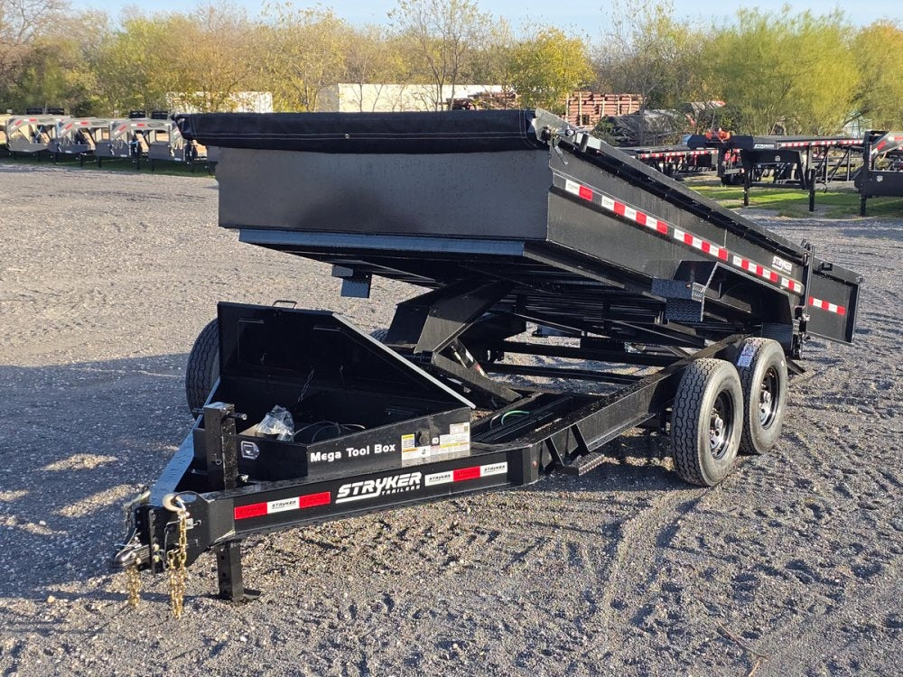 14' Stryker SDT Bumper Pull Dump Trailer 24" Side Walls - (2) 7k Axles 003779 - Image 2