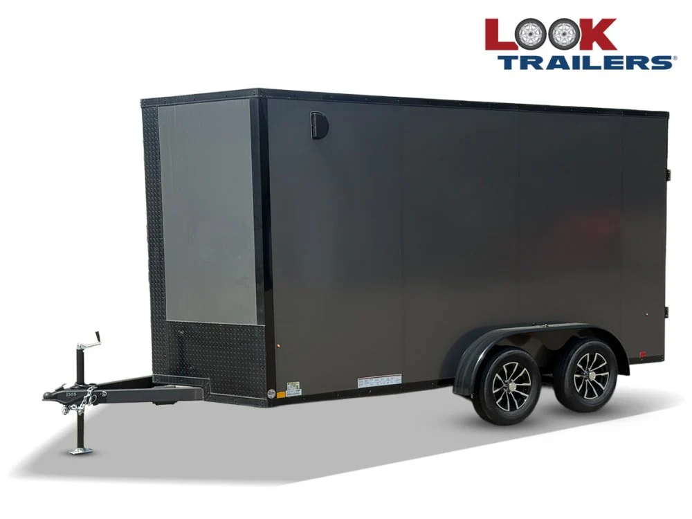 7 x 14 Look Trailers ST DLX Flat Top V Nose Enclosed Trailer - (2) 3.5k lb Axles 141505