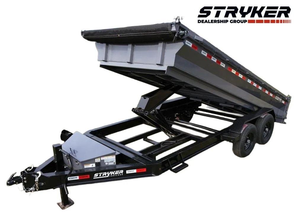 16' Stryker EDT Bumper Pull Dump Trailer 20" Side Walls - (2) 7k Axles 4050
