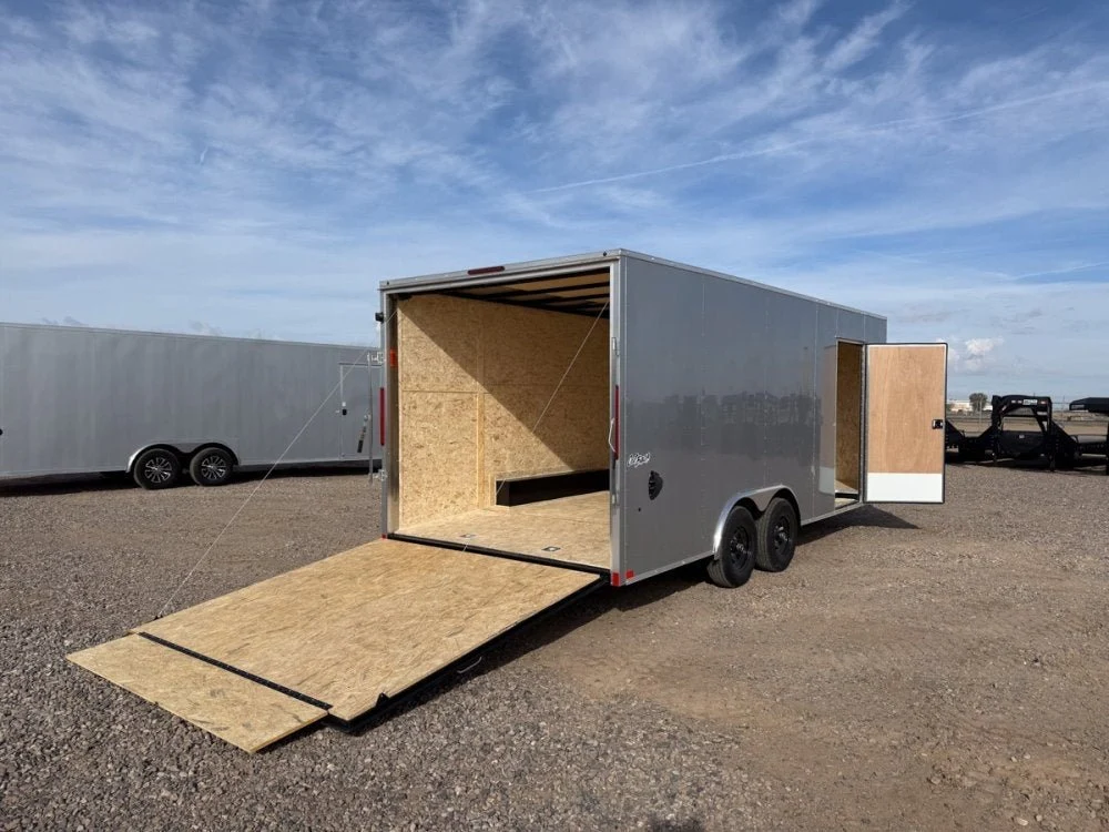 8.5 x 20 Outback DLX Flat Top V Nose Car Hauler (2) - 5200 lbs Axles TU4803 - Image 2