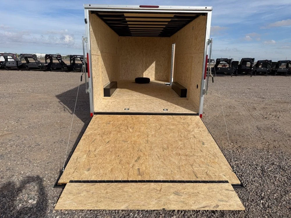 8.5 x 20 Outback DLX Flat Top V Nose Car Hauler (2) - 5200 lbs Axles TU4803 - Image 3