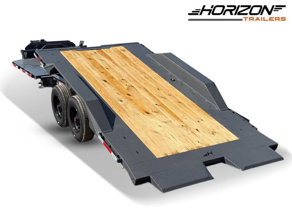 24' Tilt Equipment Trailer Bumper Pull 102" Wide (2) 10K Axles TU4055