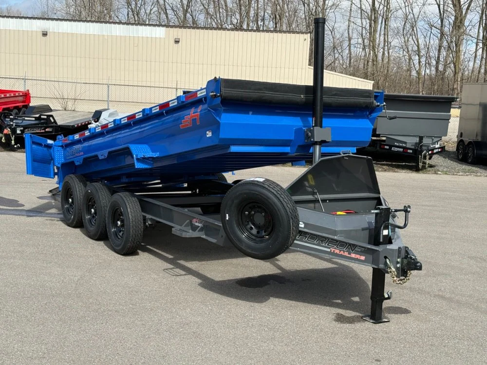 16' Horizon HZ7 Bumper Pull Dump Trailer 24" Side Walls - (3) 7K Axles 16670 - Image 10