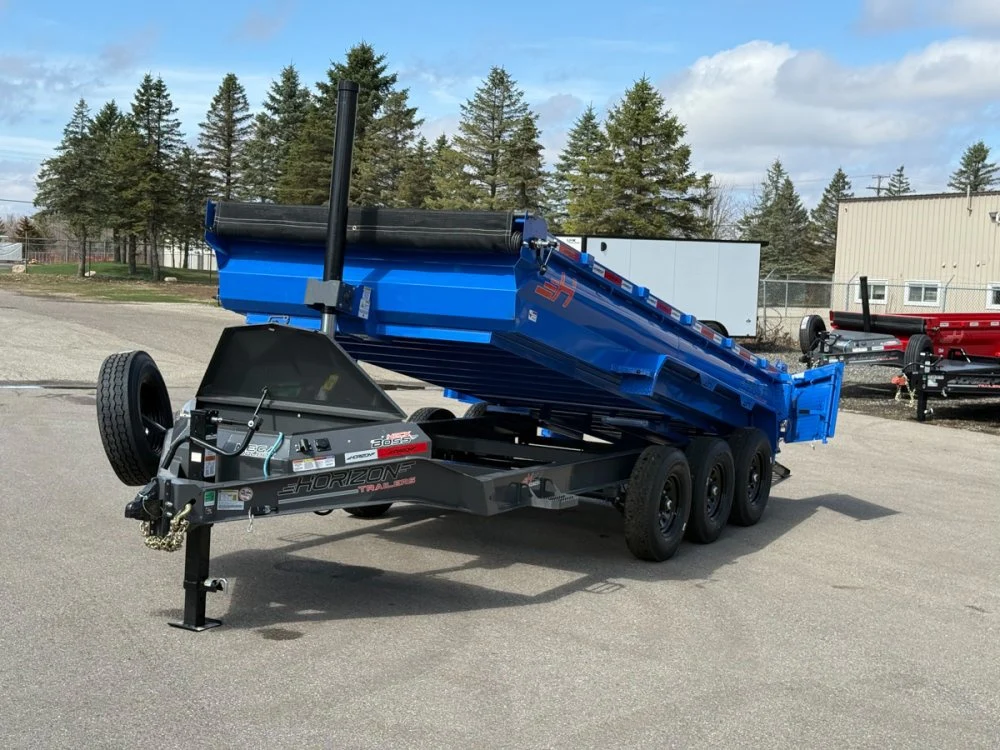 16' Horizon HZ7 Bumper Pull Dump Trailer 24" Side Walls - (3) 7K Axles 16670 - Image 6