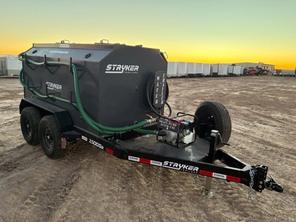 1500 Gallon Water Tank Trailer with Pump and Hose 004429 - Image 9
