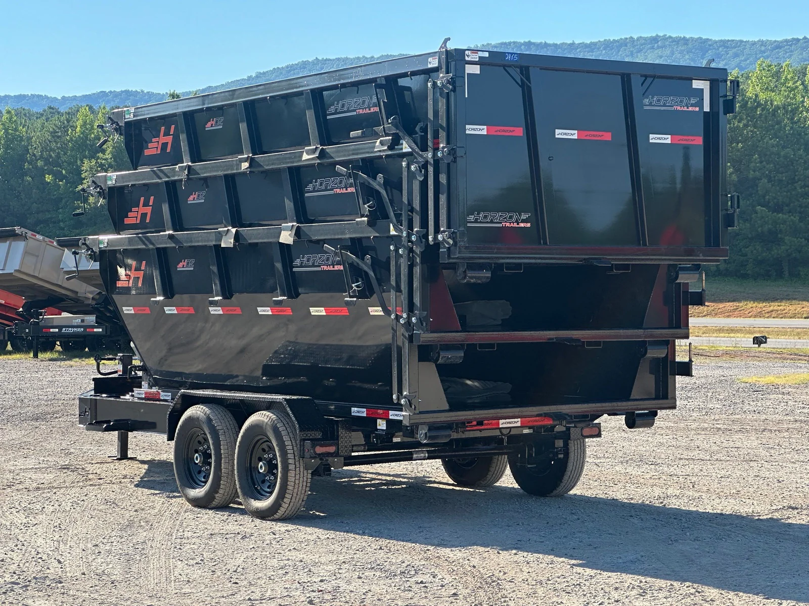 Horizon 14' RDZ BP Roll off Bundle (2) 7k Axles + 3 Bins w/ 4' Walls HZN14BP7K4FTEDZ3BLKTX - Image 6