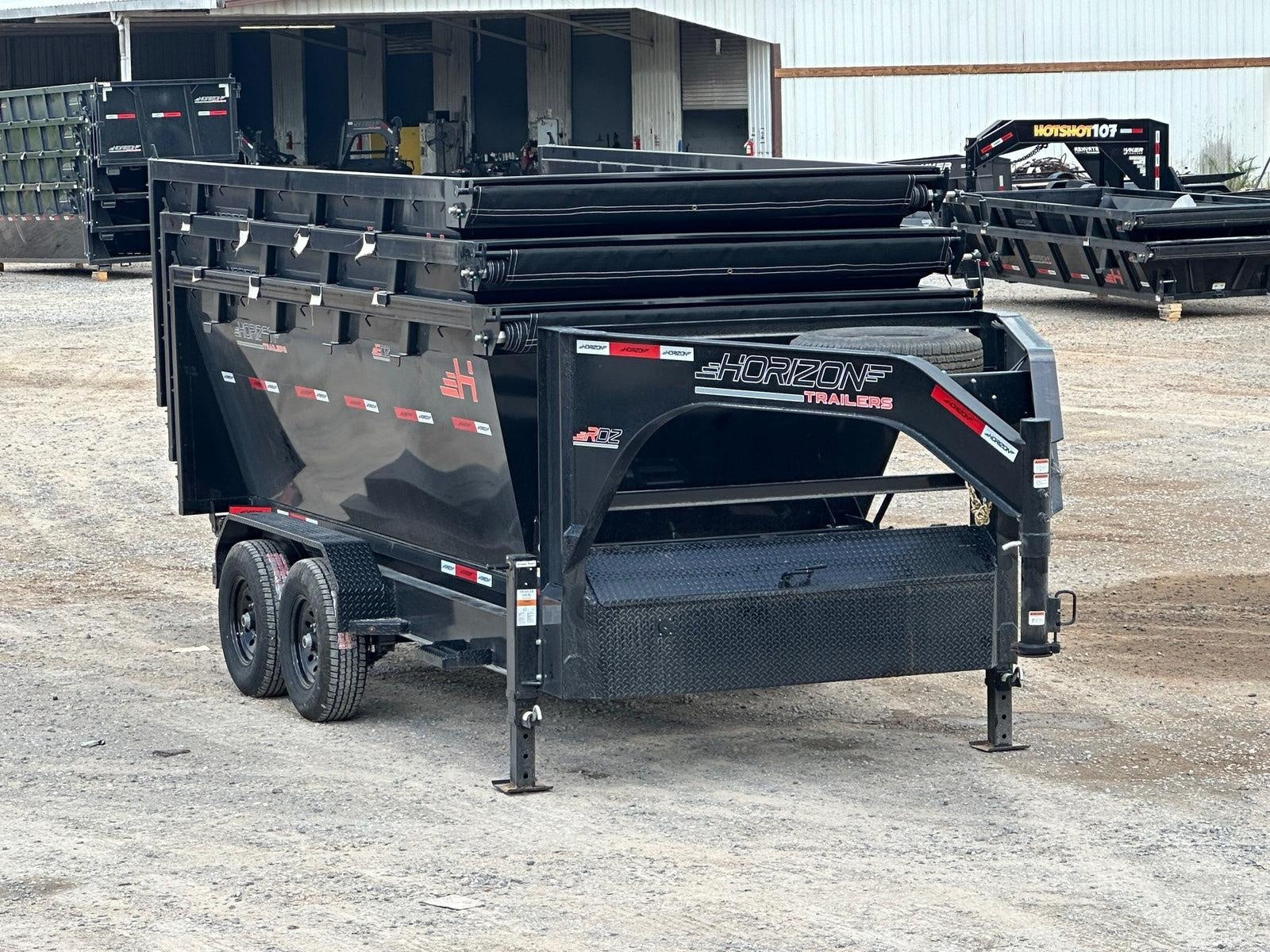 Horizon 14' RDZ GN Roll off Bundle (2) 7k Axles + 3 Bins w/ 4' Walls HZN14GN7K4FTEDZ3BLKAL - Image 6