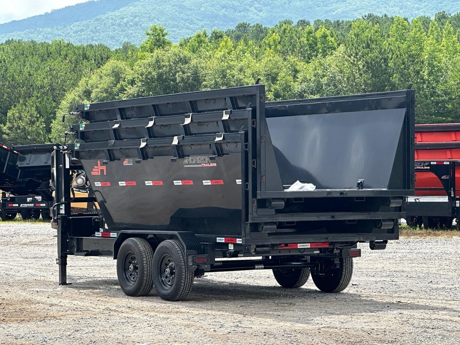 Horizon 14' RDZ GN Roll off Bundle (2) 7k Axles + 3 Bins w/ 4' Walls HZN14GN7K4FTEDZ3BLKMI - Image 4