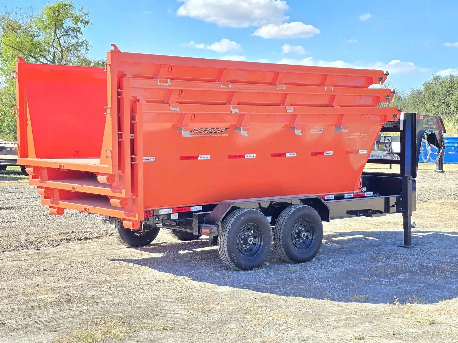 Horizon 14' RDZ GN Roll off Bundle (2) 7k Axles + 3 Bins w/ 4' Walls HZN14GN7K4FTEDZ3ORANGEAL - Image 3