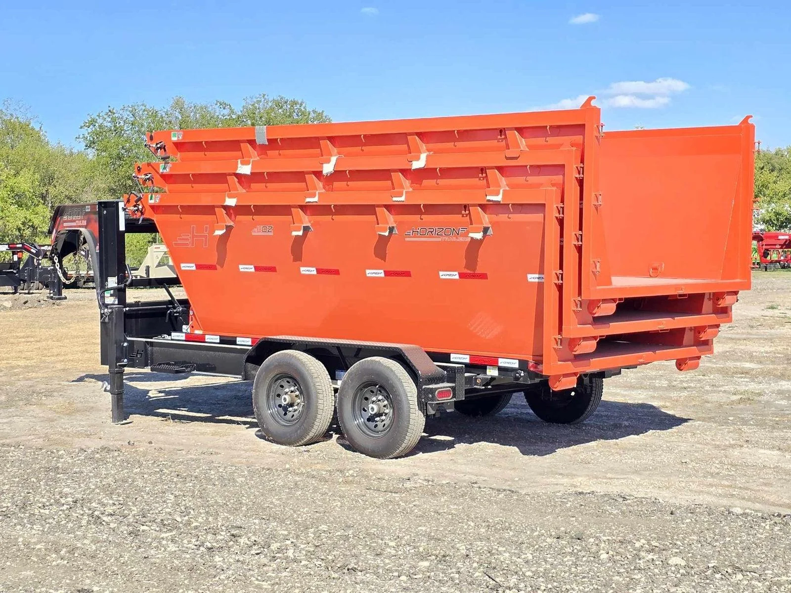 Horizon 14' RDZ GN Roll off Bundle (2) 7k Axles + 3 Bins w/ 4' Walls HZN14GN7K4FTEDZ3ORANGETX - Image 10