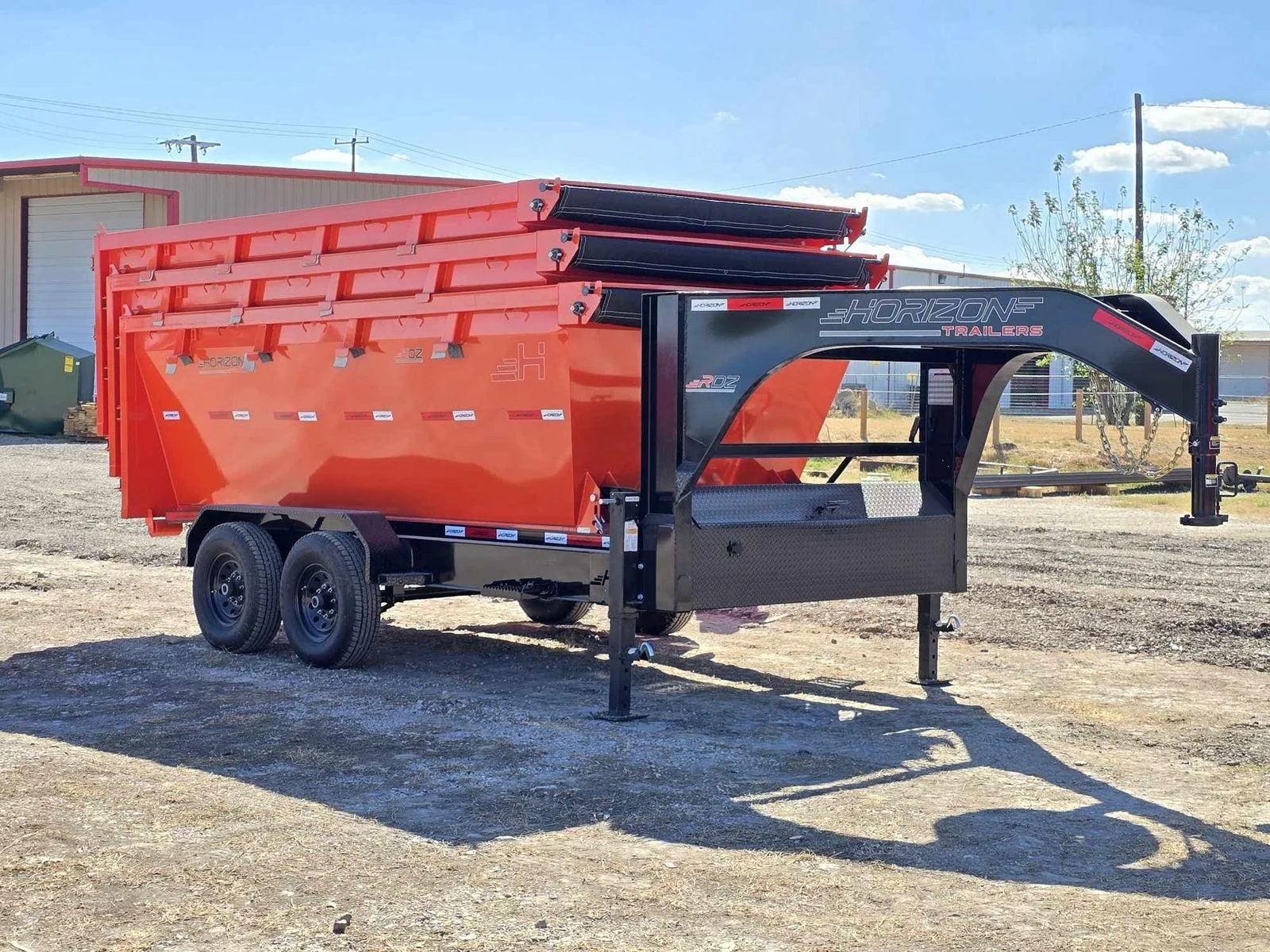 Horizon 14' RDZ GN Roll off Bundle (2) 7k Axles + 3 Bins w/ 4' Walls HZN14GN7K4FTEDZ3ORANGETX - Image 9