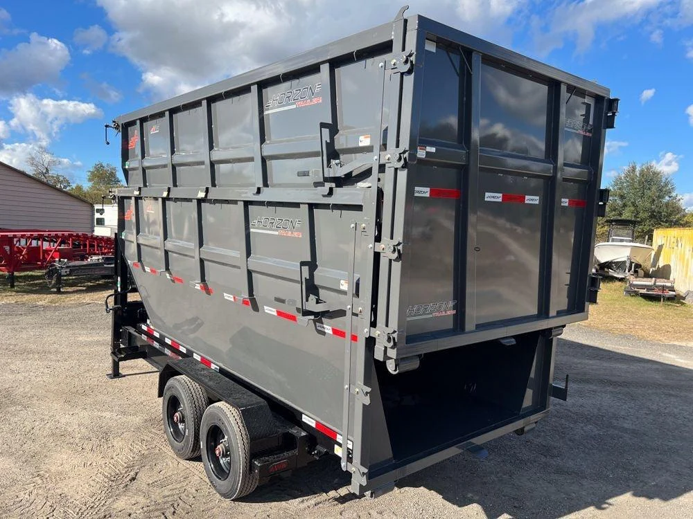 Horizon 16' HRD GN Roll off Bundle (2) 10k Axles + 2 Bins w/ 6' Walls HZN16GN10K6FTEDZ3GrayAL - Image 7