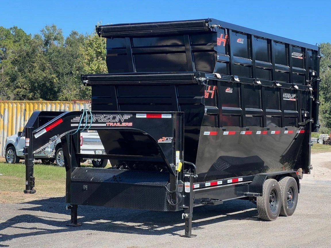 Horizon 16' RDZ GN Roll off Bundle (2) 8k Axles + 2 Bins w/ 6' Walls HZN16GN8K6FTEDZ3BLKTX