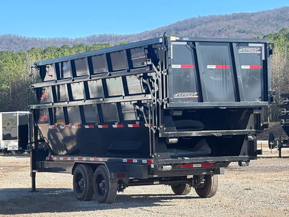 Horizon 20' HRD GN Roll off Bundle (2) 10k Axles + 3 Bins w/ 4' Walls HZN20GN10K4FTEDZ3BLKMI - Image 6