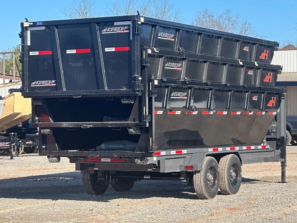 Horizon 20' HRD GN Roll off Bundle (2) 10k Axles + 3 Bins w/ 4' Walls HZN20GN10K4FTEDZ3BLKMI - Image 9