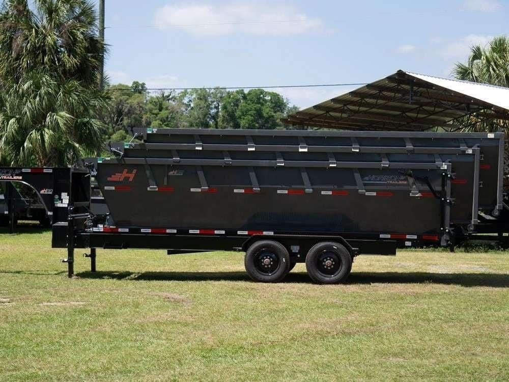 Horizon 20' HRD GN Roll off Bundle (2) 10k Axles + 3 Bins w/ 4' Walls HZN20GN10K4FTEDZ3GrayTX - Image 2
