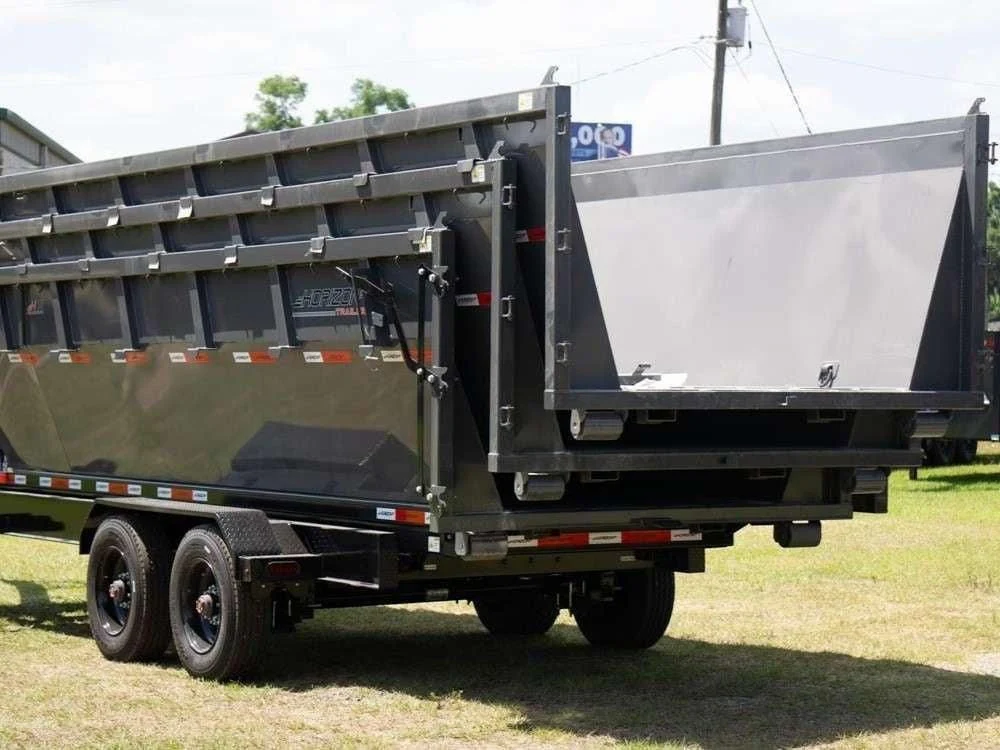 Horizon 20' HRD GN Roll off Bundle (2) 10k Axles + 3 Bins w/ 4' Walls HZN20GN10K4FTEDZ3GrayTX - Image 3